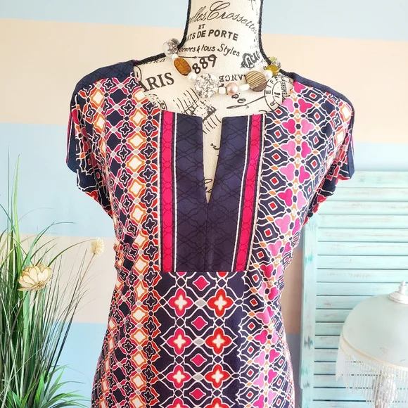 Laundry by Shelli Segal Geometric Slip Dress - Picture 3 of 7